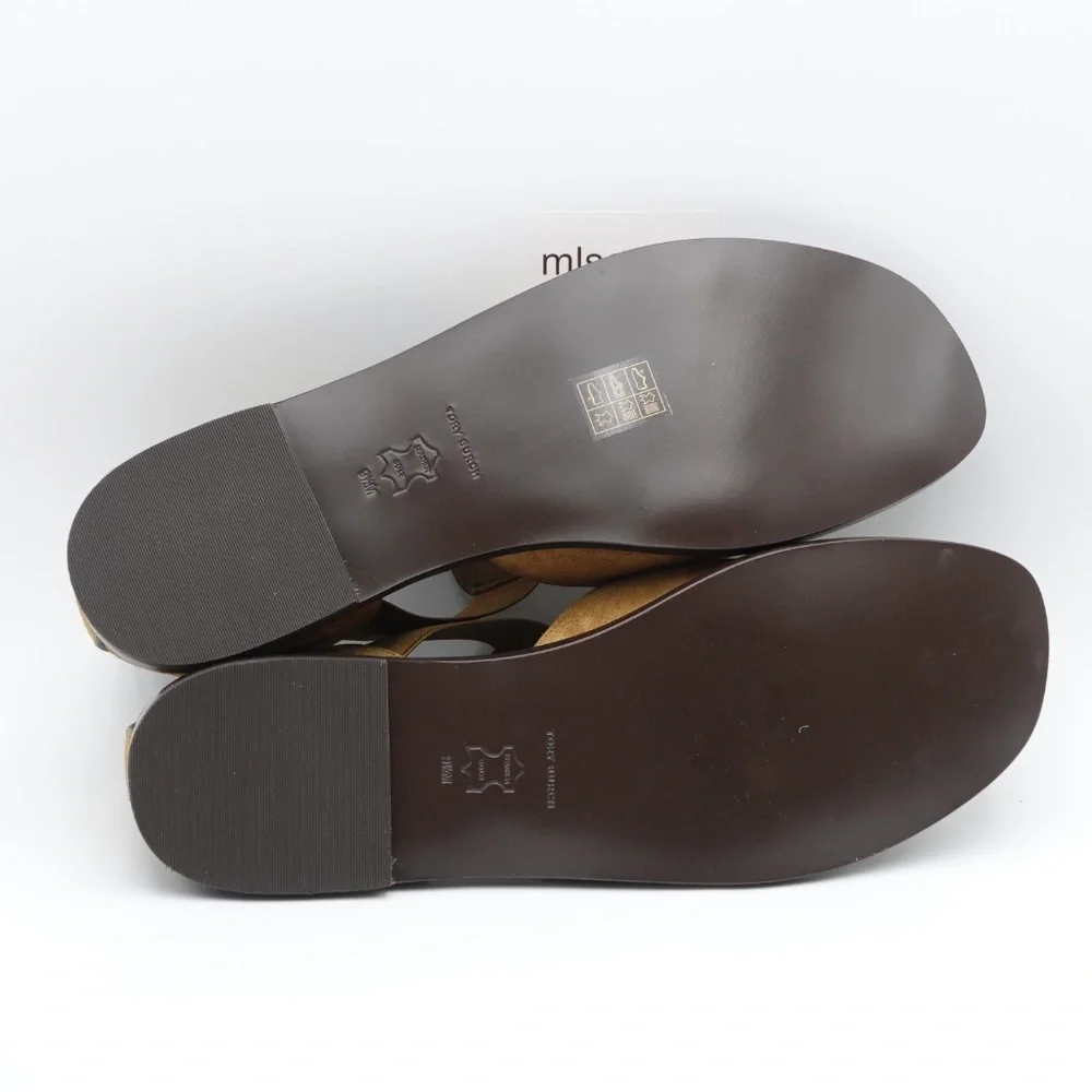 NEW Tory Burch Fisherman Suede Sandals Women's 166800-200 Deep Umber - Picture 6 of 16